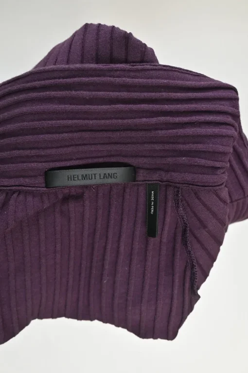 Mulberry pima cotton-spandex blend shrug rib knit sweater mini dress