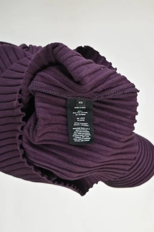 Mulberry pima cotton-spandex blend shrug rib knit sweater mini dress