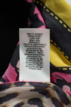 Multi-colour graphic patchwork mini shift dress