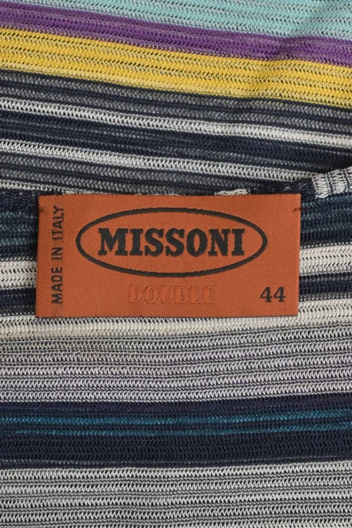 Multi-colour striped jersey pullover short sleeve T-shirt