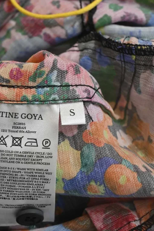 Multi-colour viscose-blend floral print Farrah dolman sleeve drawstring peplum blouse