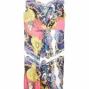Multi-coloured viscose Love Duck novelty print v-neck pullover dress