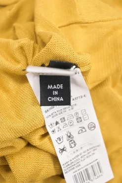 Mustard yellow silk interlock jersey button-front cardigan