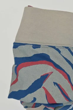 Navy and charcoal screen-printed cotton jersey drop muscle tank featuring graphic tiger motif