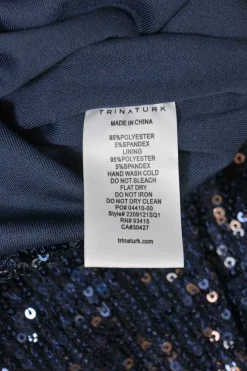 Navy and gold degradé sequin-embellished bateau neck Sprite 3 top with dolman sleeves