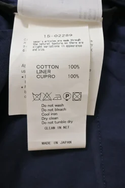 Navy cotton broderie Anglaise sailor-style knee-length A-line skirt