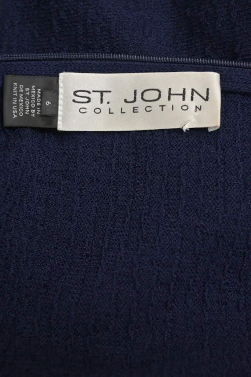 Navy draped wool-blend bouclé knit draped cowl portrait collar sleeveless sheath dress
