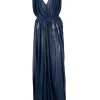 Navy robe maxi dress
