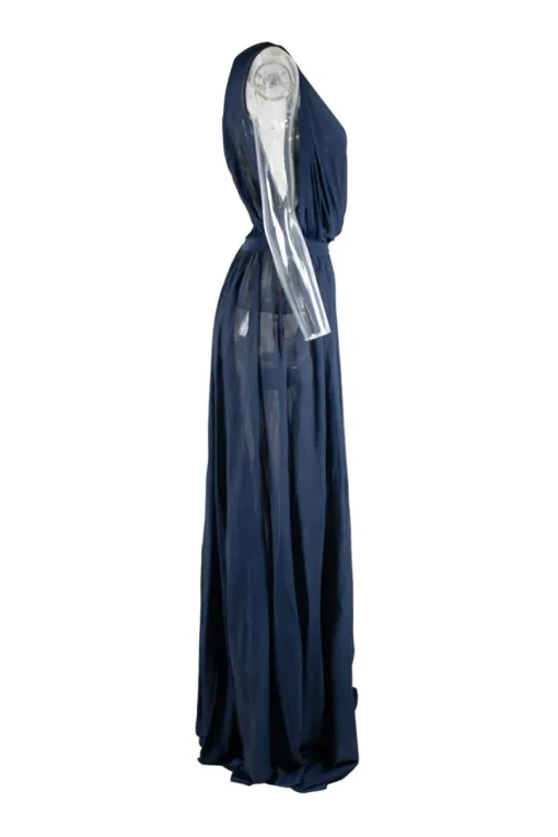 Navy robe maxi dress