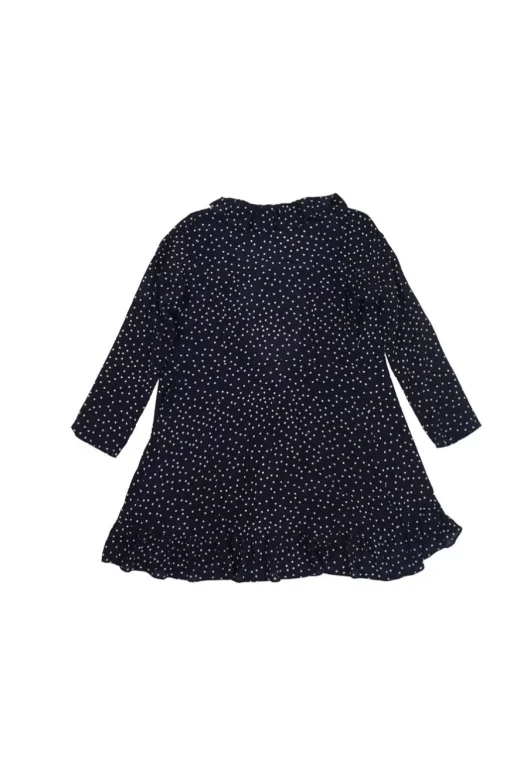 Navy silk star print Alexandra plunge wrap mini ruffle dress