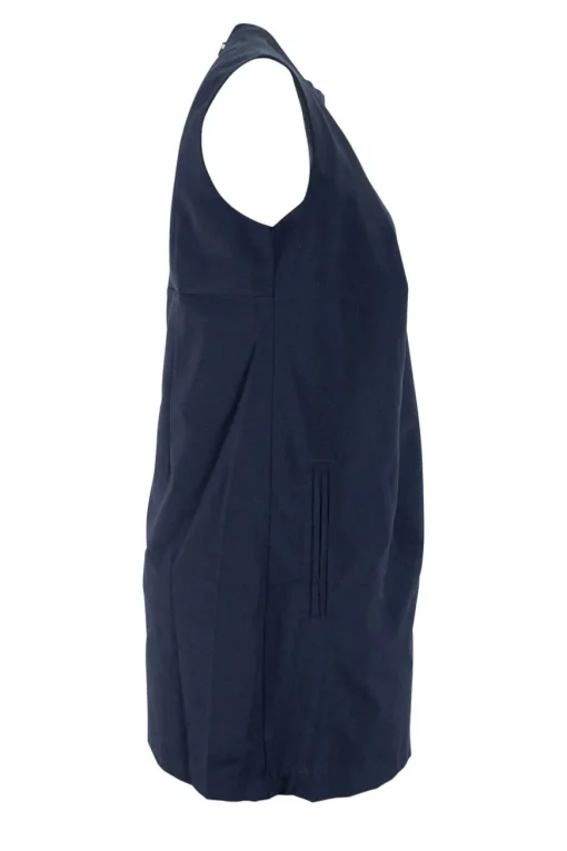 Navy sleeveless knee-length dress