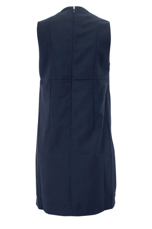 Navy sleeveless knee-length dress