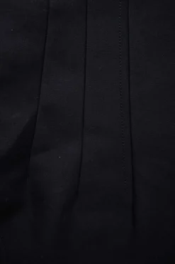 Navy sleeveless mini dress with square neckline