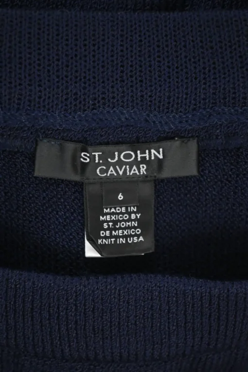 Navy wool-blend interlock knit pull-on A-line mini skirt with elasticated waistband