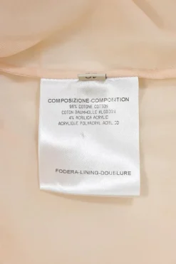 Neutral semi-sheer cotton-blend bow-embellished sleeveless blouse