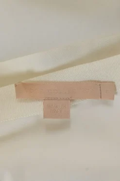 Off white high-rise godet skirt