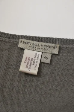 Olive merino wool jersey knit sleeveless pullover top
