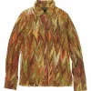 Orange nylon marbled digi-print button-front classic collar shirt from FW2000 runway