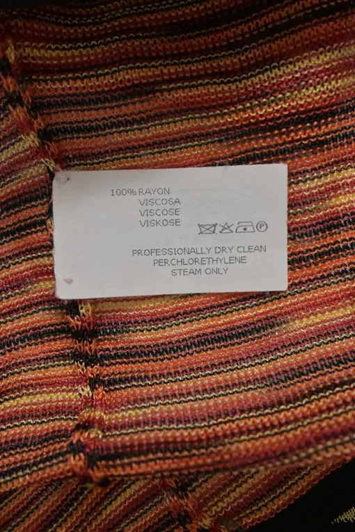 Orange space-dyed rayon-blend jersey knit dolman sleeve V-neck blouse