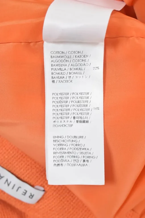 Orange viscose-blend pull-on high-rise slit-front belted A-line midi skirt with exposed button fly