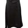 Oxblood draped acetate-blend Saylor foldover handkerchief midi A-line slip skirt