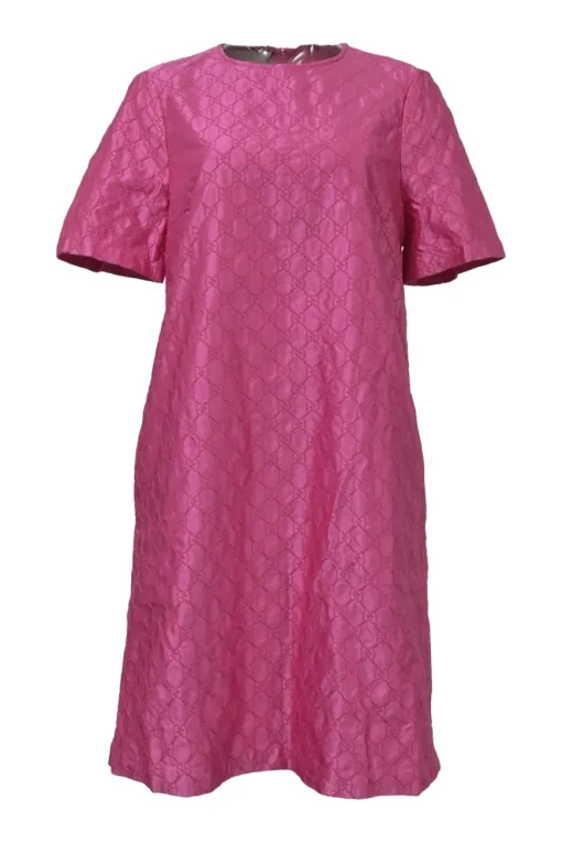 Peony GG monogram silk dress