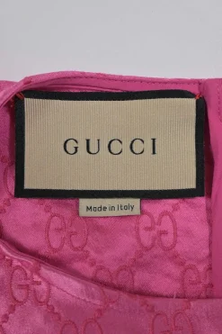 Peony GG monogram silk dress