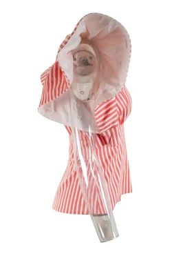 Pink and white stripes top