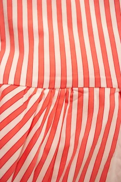 Pink and white stripes top