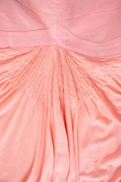 Pink strap top with front drape