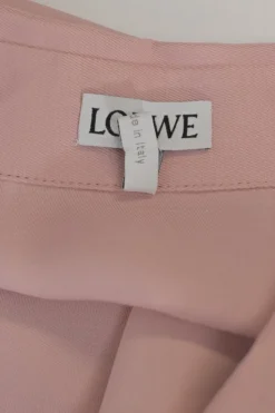 Pink viscose challis oversized classic collar button-front shirt dress with vented high-low hem