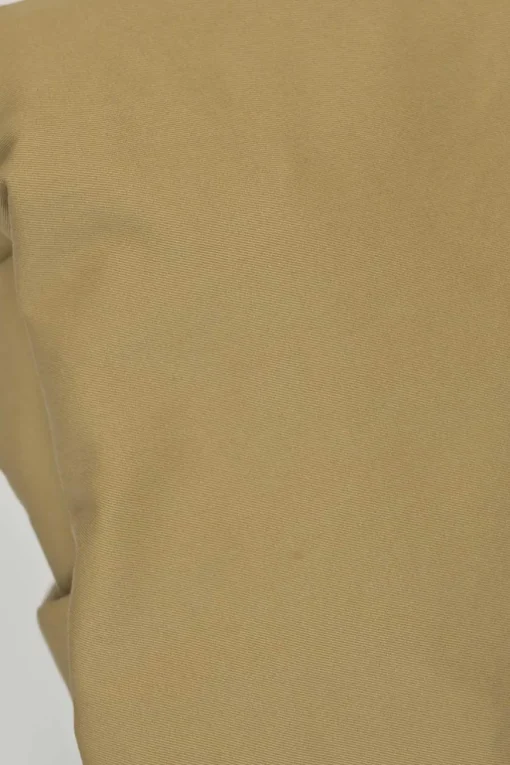 Polo Khaki cotton twill point collar button-front shirt dress with cargo chest patch pockets