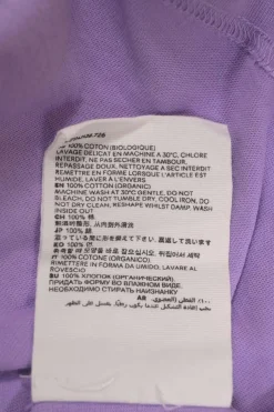 Purple cotton crewneck pullover T-shirt featuring Big Ami Coeur chest patch appliqué