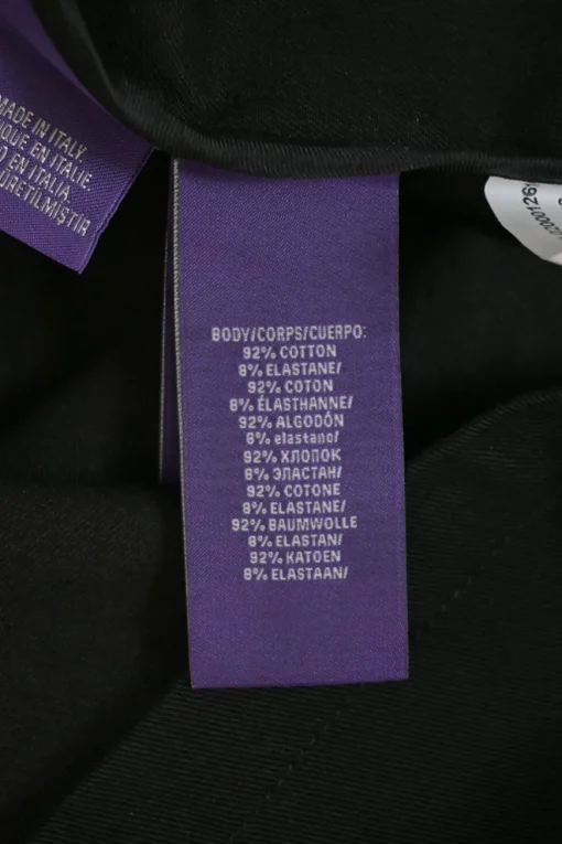 Purple Label black cotton-blend point collar button-front utility-style shirt dress with adjustable buckle belt