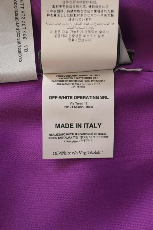 Purple twist-draped viscose satin point collar blouson-style shirt dress
