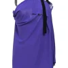 Purple viscose-blend convertible Eugene top