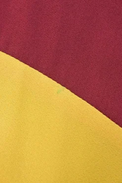 Rainbow viscose colour-block The Five long sleeve gown