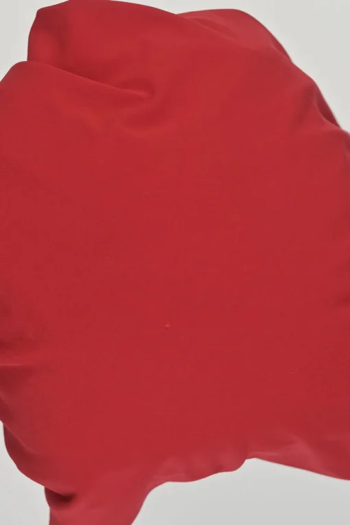 Red ruched polyester-spandex blend Diana one-shoulder jersey gown