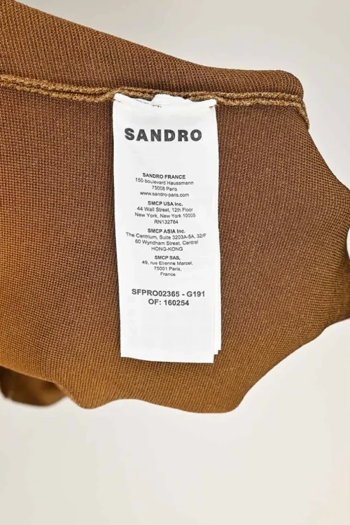 Sand viscose-blend ombré knit slip dress with slash waist and grommet hole
