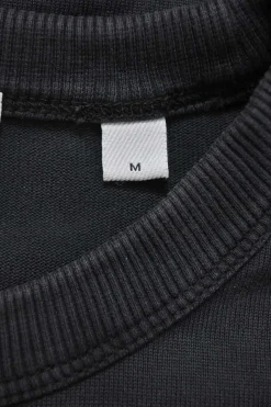 Screen-printed washed black cotton jersey crewneck pullover T-shirt graphic knight motif