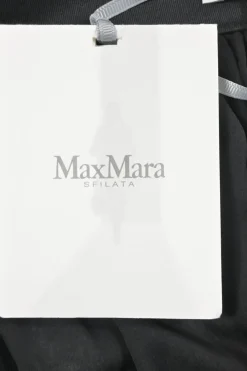 Sfilata black silk Jedy pinafore maxi skirt featuring criss-cross straps