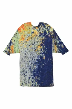 Squirt Navy Abstract Splash Print Short Sleeve Top