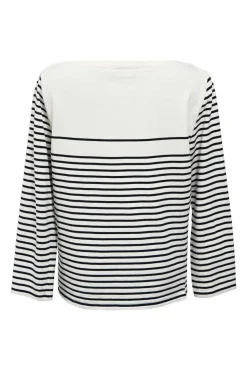 Striped polyester jersey knit bateau neck Dioriviera long sleeve top