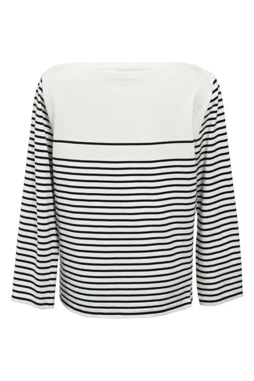Striped polyester jersey knit bateau neck Dioriviera long sleeve top