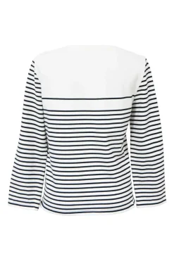 Striped polyester jersey knit bateau neck Dioriviera long sleeve top