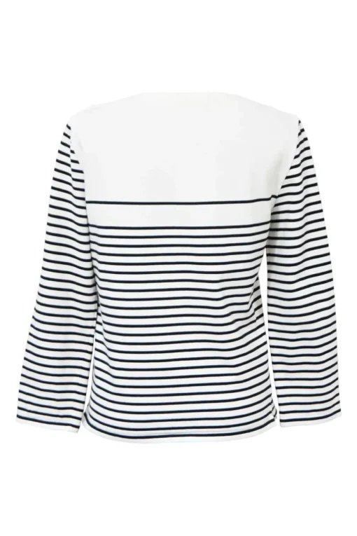 Striped polyester jersey knit bateau neck Dioriviera long sleeve top