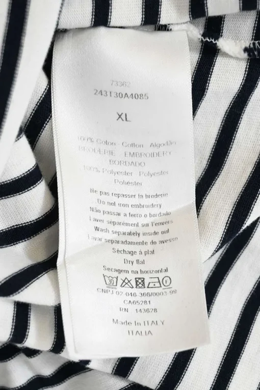 Striped polyester jersey knit bateau neck Dioriviera long sleeve top