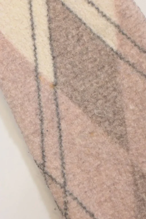 Taupe and blush boiled wool-blend argyle crewneck pullover sweater