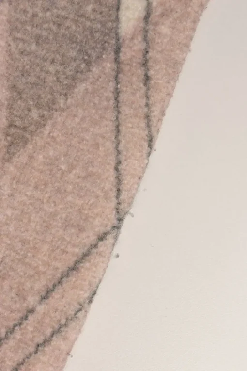 Taupe and blush boiled wool-blend argyle crewneck pullover sweater