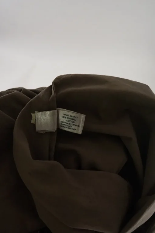 Taupe brown draped cap sleeve blouse